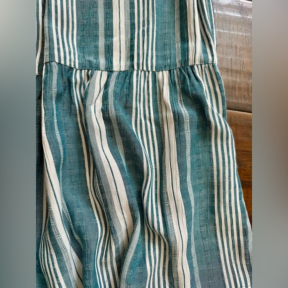 Angie Teal Striped Tiered Wide Leg Pants - Picture 5 of 11